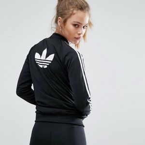 adidas 3 stripe bomber jacket